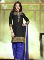 Black and Blue Patiala Suit