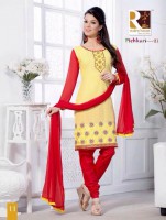 Yellow Red Salwar Suit